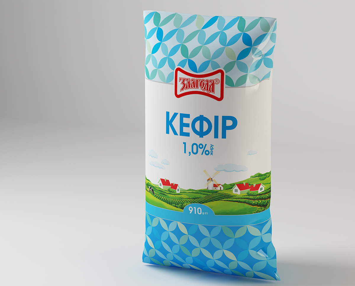 Кефір 1% 910гр Злагода